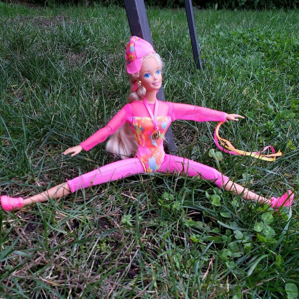 1993 Gymnast Barbie Doll With Original Clothes and Accessories